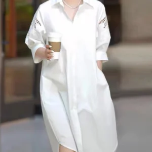 بلوزة طويلة تطريز راقي